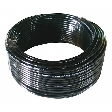 Tubing,2.5mm ID x 4mm OD,100 Ft,Black