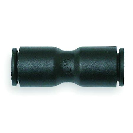 Nylon Union, Push-to-Connect x Push-to-Connect, For 1/2 in x 1/2 in Tube OD, Black, 10 PK