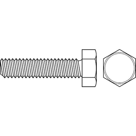 1/4"-20 x 3/4 in Hex Hex Machine Screw, Zinc Plated Steel, 50 PK