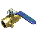 1" FNPT Brass Ball Valve with Drain Inline