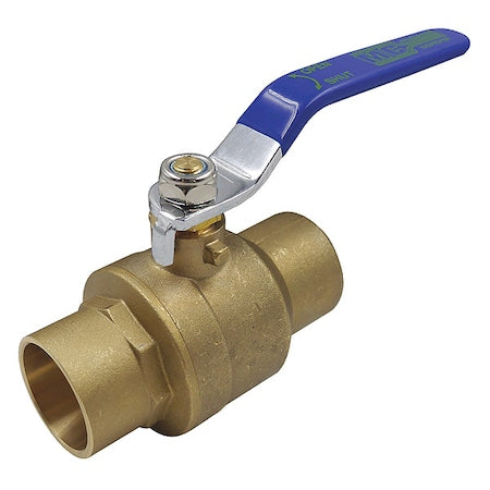 1-1/4" Sweat Brass Ball Valve Inline