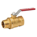 1-1/2" FNPT x MNPT Brass Ball Valve Inline