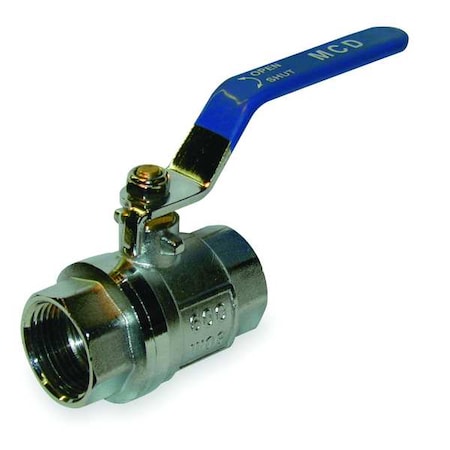 1/4" FNPT Chrome Brass Ball Valve Inline