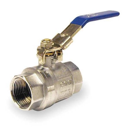 1/4" FNPT Chrome Brass Ball Valve Inline
