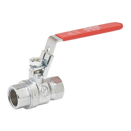 3/8" FNPT Chrome Brass Ball Valve Inline