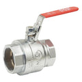 2" FNPT Chrome Brass Ball Valve Inline