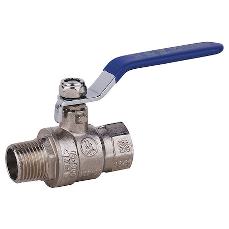 3/8" FNPT x MNPT Chrome Brass Ball Valve Inline