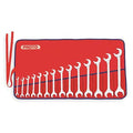 Angle Open End Wrench Set,11 Pc,Metric
