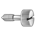 Captive Panel Screw, #10-32 Thrd Sz, 3/4 in Lg, 3/8 in Thrd Lg, Knurled, Passivated