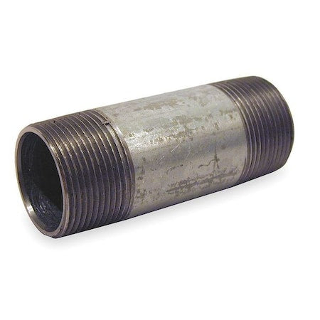 1-1/4" MNPT x 3" TBE Galvanized Steel Pipe Nipple Sch 160