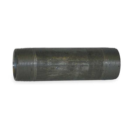 1-1/4" x 6" Black Pipe Nipple Sch 160