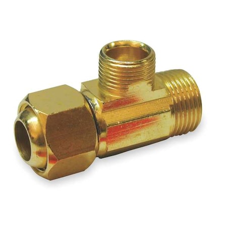3/8" Compression x IPS Brass Supply Stop Extender Tee