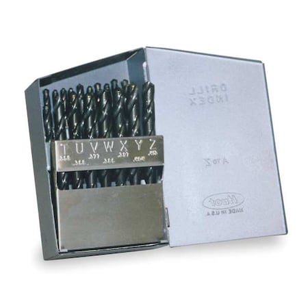 26PC 118 Degree General Purpose Jobber Length Drill Set Cle-Line 1899 Steam Oxide HSS RHS/RHC A-Z