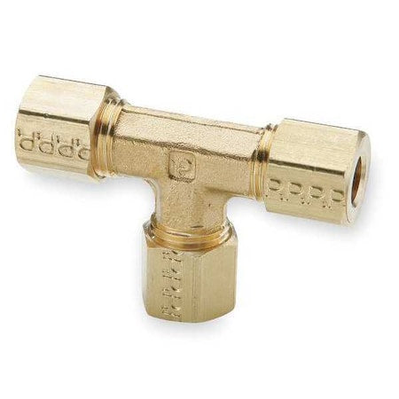 3/8" x 1/4" x 1/4" Compression Brass Union Tee 10PK