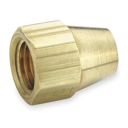 Flared Fitting Nut, Brass, 3/4 in, PK10