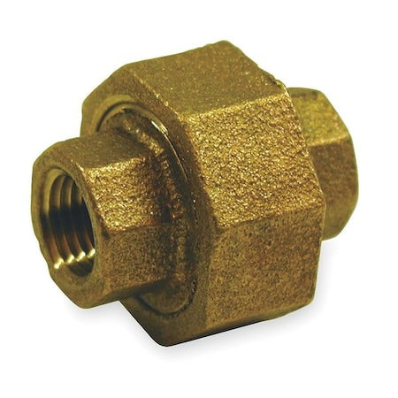 Union Red Brass Union, 1/8 in Female NPT X 1/8 in Female NPT