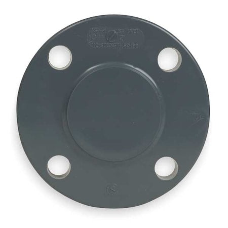 PVC Blind Flange, Flanged, 2-1/2 in Pipe Size