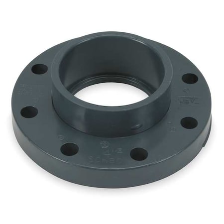 PVC PVC Flange, Socket, 4 in Pipe Size