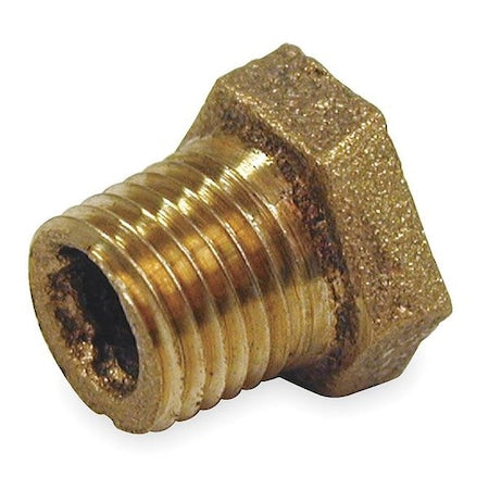 Hex Bushing Red Brass Hex Bushing, 3/8 in Male NPT X 1/8 in Female NPT