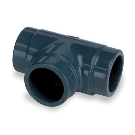 CPVC Reducing Tee, Schedule 80, 4" x 4" x 2" Pipe Size, Socket x Socket x Socket