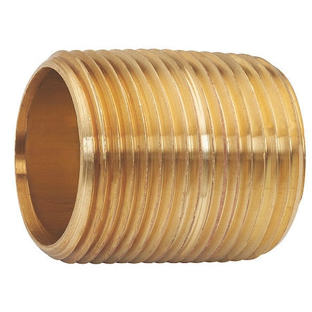 3/4" MNPT Close TBE Red Brass Pipe Nipple Sch 40