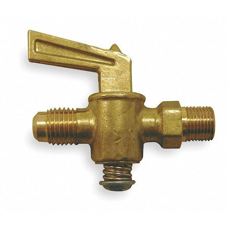 Ground Plug Valve,45 Deg,1/8 In,Brass