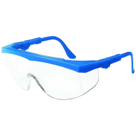 Spirit, Safety Glasses, Anti-Scratch, Clear Lens, Blue Frame, Half-Frame