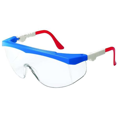 Spirit, Safety Glasses, Anti-Scratch, Clear Lens, Blue Frame, Half-Frame