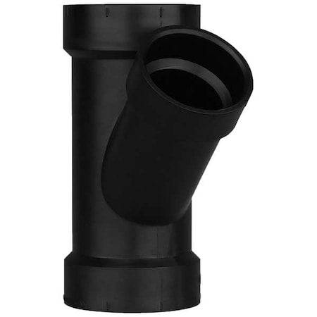 ABS, Wye, 2 in , 2 in Hub, 1 1/2 in