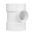 PVC Sanitary Tee, Hub, 4 in x 4 in x 2 in Pipe Size