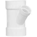 PVC Reducing Wye, Hub, 4 in x 4 in x 2 in Pipe Size