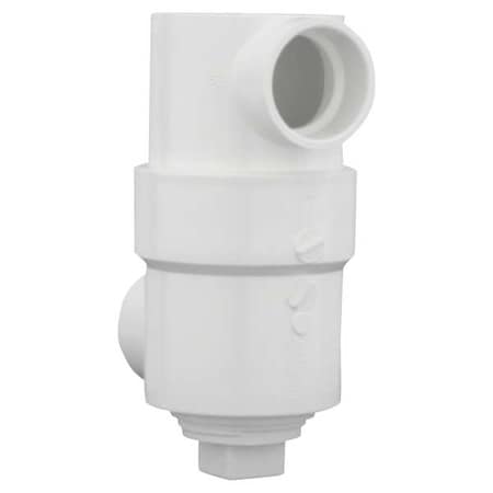 PVC Drum Trap with Cleanout, Hub, 1 1/2 in x 3 in x 6 in Pipe Size