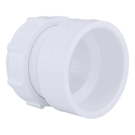 PVC Female Trap Adapter with Nut and Washer, Hub x Socket, 1-1/2 in Pipe Size