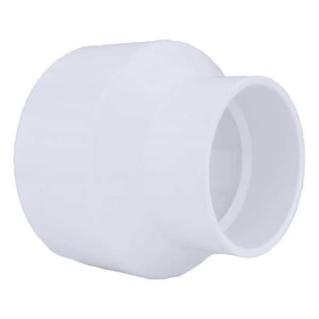 PVC Reducer, Hub, 6 in x 4 in Pipe Size