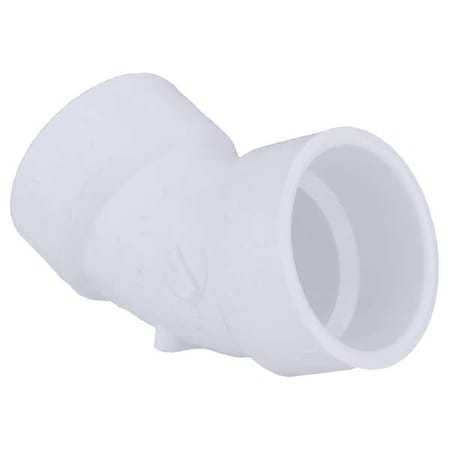 PVC 45 Degree Elbow, Hub, 1-1/4 in Pipe Size