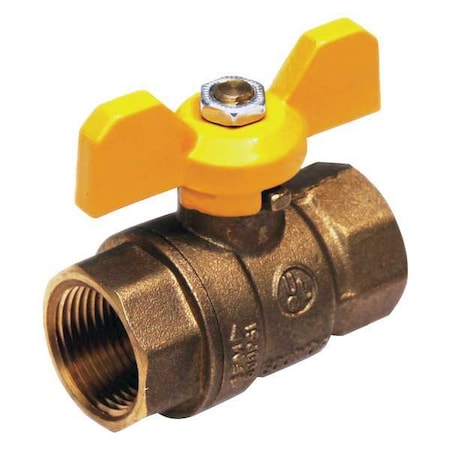 1/2" FNPT Brass Ball Valve Inline