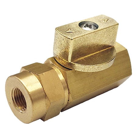 1/8" FNPT Brass Ball Valve Inline