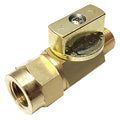 1/4" FNPT x MNPT Brass Ball Valve Inline