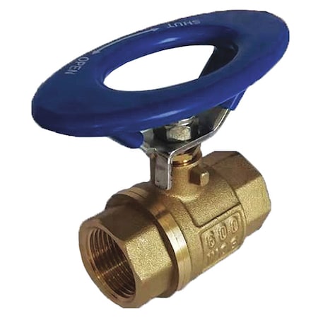 3/4" FNPT Brass Ball Valve Inline