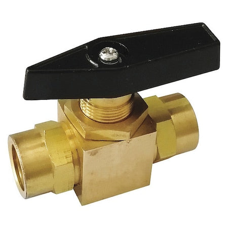 3/8" FNPT Brass Ball Valve Inline