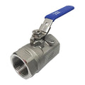 1" FNPT Stainless Steel Ball Valve Inline