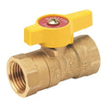3/4" FNPT Brass Gas Ball Valve Inline