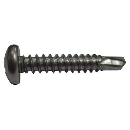 Self Drilling Screw, No 8-18, 1" L, PK 100