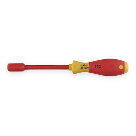 Nut Driver, 8.0mm, Solid, Ergo, Ins, 5 in.