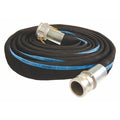 2" ID x 25 ft Rubber Water Discharge Hose BK