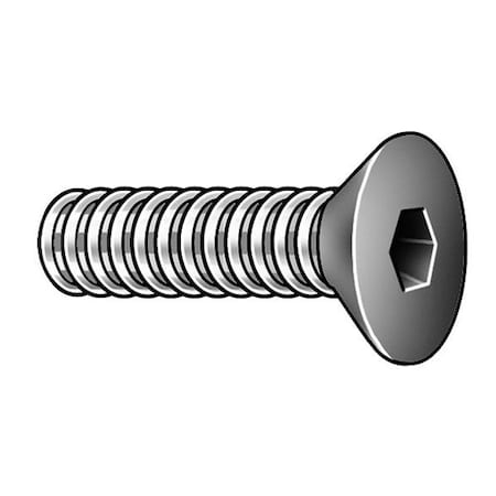 1/2"-20 Socket Head Cap Screw, Flat, Black Oxide Alloy Steel, 1-3/4 in Length, 50 PK