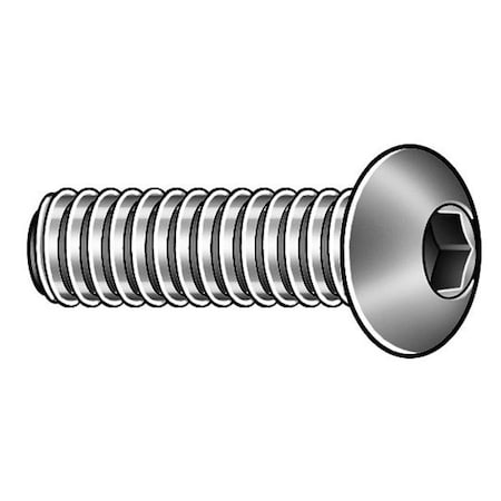 3/8"-24 Socket Head Cap Screw, Button, Black Oxide Alloy Steel, 1 in Length, 50 PK