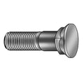 Square Neck Plow Bolt, 3/4"-10 Thrd Sz, 4 1/2 in L, Flat Head, Alloy Steel, Plain, 5 PK