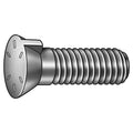 Bucket Tooth Plow Bolt, 5/8"-11 Thrd Sz, 3 in L, Flat Head, Alloy Steel, Plain, 5 PK