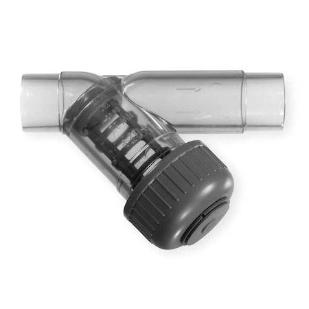 Y Strainer, 2" Pipe, Spigot, PVC, 150 psi at 68 Degrees F